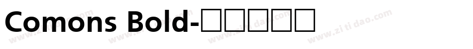 Comons Bold字体转换